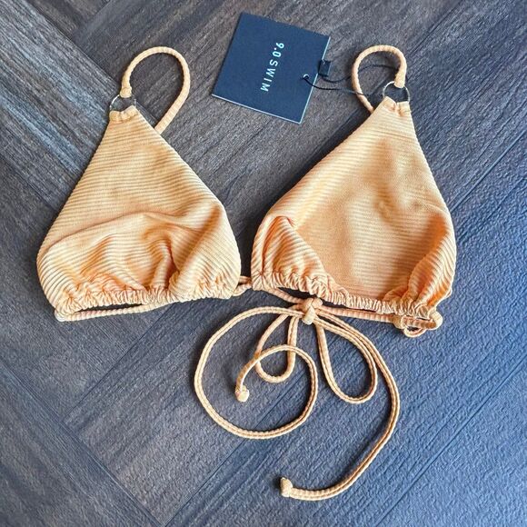 9.0 Swim Athena Orange Triangle Bikini Top NWT - Picture 5 of 11